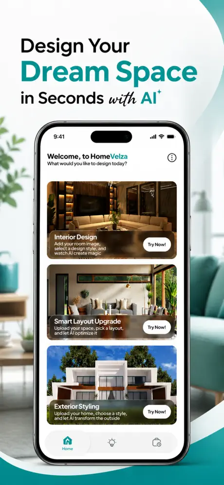 HomeVelza app home screen preview